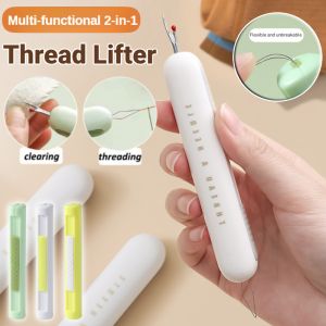 2 In 1 Needle Threader Hand Thread Seam Ripper Sharp Wire Remover Household Sewing Accessories Tools 穿针拆线器
