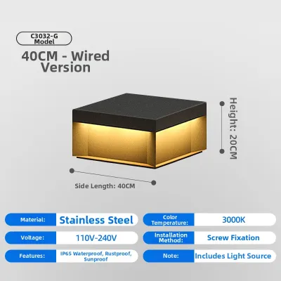 GUAIJUE | Waterproof Solar Outdoor Pillar Light