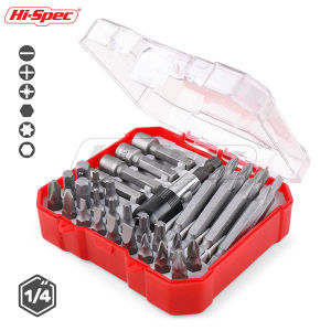Hi-Spec | Hi-Spec Screwdriver Bit Set Magnetic 25mm 50mm Long Screwdriver Bit Adapter Tool Extension Bit Holder Screwdriver Bits in Case