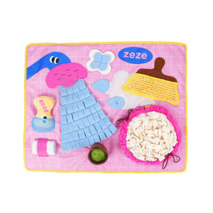 Zeze Dog Toys Interactive Slow Feeder Puzzle Pet Mat Dog Chew Toys Hide And Seek Scent Pet Carpet for Dogs Interactive Play