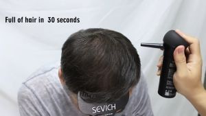 SEVICH Hair Fiber Hair Covering Powder 25g Hair Loss Building Fibers (Black)
