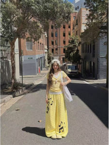 American Retro Polka Dot Music Loose Dancing Wide Leg Pants
