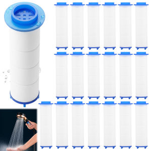 20Pcs Shower Head Filter PP Cotton Filter Replacement for Shower Head Cartridge Water Filter Core Cotton For Handheld Showerhead