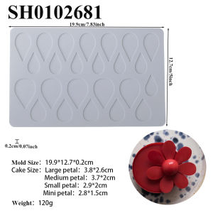 Spoon Fork Flower Petals Design Sugarcraft Silicone Pad Lace Mat Chocolate Chip Decoration Tools Kitchen Fondant Mold