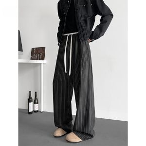 HetingHOME | Hetinghome Loose Fit American Style Mens Casual Pants Autumn Trendy Brand Couples Loose Straight Leg Trousers