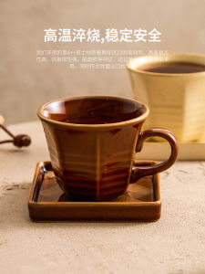 Cốc Cà Phê Tách Trà Chiều Vẽ Tay Thương Hiệu YoGeorge Ấm Cốc Sứ Nhỏ Hình Bánh Mì Đơn Tai Cao Cấp Có Đế Cốc Dùng Cho Văn Phòng Và Gia Đình