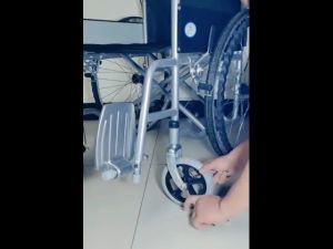 6/8 Inch balck Rubber Wheelchair Replacement Wheels Wheelchair Front Castor Wheels Replacement Parts