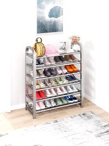 Stainless Steel Shoes Rack Shoes Shelf Space Saving Flower Rack Living Room Shelf Sundries Rack Indoor Outdoor Rack 鞋架