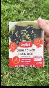 Canh tổ yến rong biển Yến Việt sấy thăng hoa chay mặn đều dùng được dùng ngay sau 3 phút hộp 10 gói x 48g