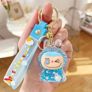 Móc Khóa Acrylic Mini Oil Sand Flowing Luffy Cartoon Keychain Túi Trang Trí Dễ Thương Phụ Kiện Hoạt Hình Cho Người Lớn