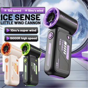 2025 new 100 Speed High-speed Handheld Fan 19000PRM Speed Turbo Small Air Cannon 3600mAh USB Rechargeable Digital Display Portable Fan Outdoor mini Fan Suitable for Travel Work Commuting Outdoor Sports