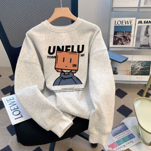 Heavyweight round Neck Sweatshirt Mens Spring Autumn New American High Street Trend Loose Casual Couple Top Coat