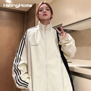 HetingHOME | Hetinghome American Style Sportswear Loose Mens Jacket Couples Love Transfer Autumn Trendy Brand Outerwear Polyester Fabric