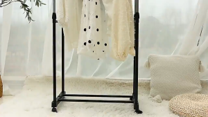 Cindychen888   Double Pole Telescopic Clothesrack Good Quality Bar Clothes Hanger