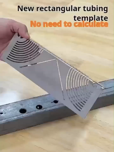 Multifunctional Metal Ruler Used For Square Tube Right Angle Rounded Corner Precision Angle And Arc Cutting Marking Tool Integrated Linear Arc Dual-Purpose Metal Marking Ruler