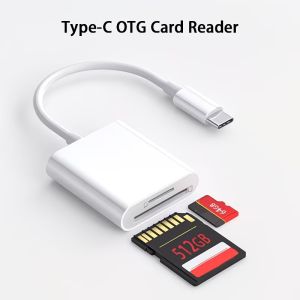 2 in 1 USB-C Card Reader USB C to SD Card OTG SD/TF Memory Converter for Ipad Pro for Macbook & Other Tablets