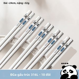 JIDI | Đũa Gia Đình Chống Khuẩn Cute Inox 316