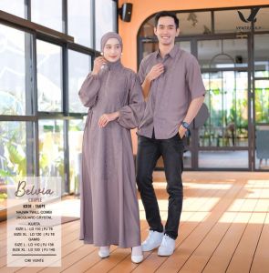 Baju Couple Baju Pasangan Lebaran Gamis Kemeja Model Terbaru Bahan Premiun Terlaris Belbia By Vente