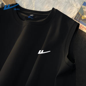 Warrior Mens Fitness Tank Top Black Pure Cotton Casual Sleeveless Summer American Trend T-Shirt Male Model D Loose Fit Youth Popular