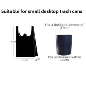 Mini Desktop Trash Bag Black Thickened Plastic Kitchen Office Home Use Disposable Garbage Bag Small Size HDPE Household Cleaning Tools