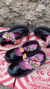 รองเท้านักเรียนหญิงหนังดำAdda รุ่น 41C21C1 พาวเวอร์พัฟเกิร์ลสวย น่ารัก รุ่นใหม่ มีไซส์ 25-33