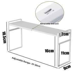 Ultra-Thin Office Desktop Organizer Rack Layered Extendable Gap Partition Succulent Plant Storage Shelf Desk Space Saver