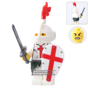 Crusader Warhorse Templar Knights Figurine Building Blocks