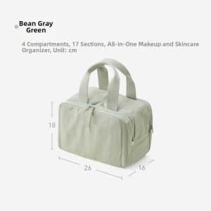 EACHY | Waterproof Portable Makeup Bag With Dividers For Travel