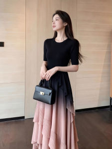 DANTING | French Elegance Irregular Colorful Dress