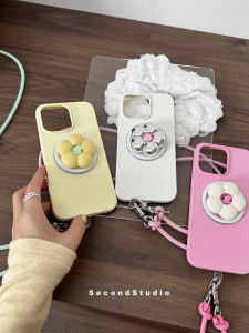 SecondStudio Creative Small Flower Magnetic Liquid Silicone Ultra-Thin iPhone 17Pro Max 16Pro Max 15 Case Eco-Friendly Protection Shell