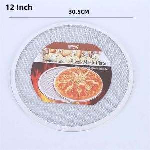 Aluminum Pizza Pan Mesh Metal Rust Resistant Bread Pan Eyelet Design Hollow Pie Mesh Baking Household Supplies for The Kitchens