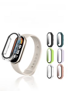 Xiaomi Band 9 New Model 10 Tempered Silicone Sport Band One-Piece Protective Case for Men And Women Diamond Embedded Wear-Resistant Shell Film