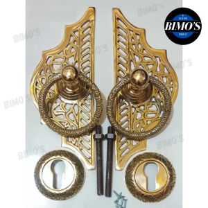 Handle Pintu Gebyok 059 Set Lubang Kunci Handle Pintu Rumah Kuningan Murah