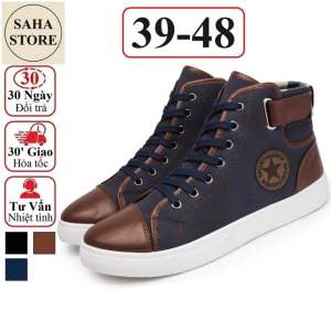 Giày boot nam SAHA108 tăng chiều cao 6cm giầy boots boost cổ bốt đế độn xanh than đen nâu