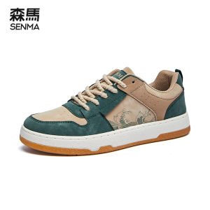 Low-Top Mens Slip-On Shoes Casual Sports Trendy Flat Laced round Toe Flat Heel Pure Color PU Leather Lining Wear-Resistant PVC Outsole