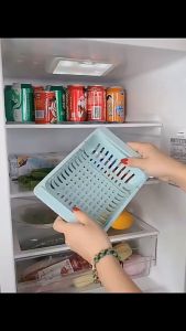 Refrigerator Storage Box Hanging Retractable classification storage box fruit and vegetable draining fresh-keeping box Organizer