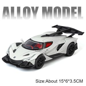 Scale 1:32 Apollo EVO IE Car Model Toy Metal Diecast Pull Back Super Cars Doors Opened Vehicle Models Best Gifts for Kids