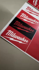 sticker สติกเกอร์ milwaukee ผลิตจาก pvc สวยงาม มีขนาด A4 และ A5