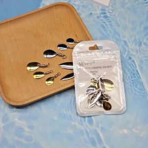 15Pcs Willow & Teardrop Spinner Blades with Swivel Snap Gold Silver Metal Lure Blades DIY Spinnerbait Jig Lure Making Fishing