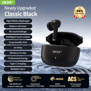 Acer Ohr504 Wireless Bluetooth Headphones In-Ear Design Noise Reduction Comfortable to Wear Suitable for Sports and Running Compatible with Mobile Phones Tablets Laptops Womens Model Multiple Colors