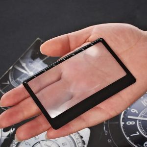 3X Magnifying Glass - Ultra-Thin PVC Lens for HD Reading Pocket Card Magnifier with (Portable Survival Tool)