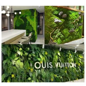 UV Resistant Artificial Plant Wall Anti-UV Plastic Green Grass for Landscape Wedding Festival & Exhibition Decor