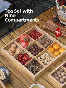 TAFUMAN | Wooden Snack Storage Tray 9 Compartments