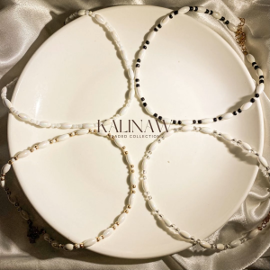 KALINAW Sirens Oval Pearl Choker Necklace