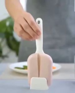 Centong Nasi Buka Tutup Otomatis Anti Lengket Plastik Tempat Centong Nasi Otomatis Sendok Nasi Sendok Nasi Ajaib Holder Rice Spoon Otomatis