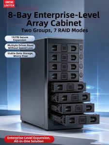 YUEYUZHE | 8-Bay RAID External HDD Enclosure USB3.0 2.5/3.5-inch