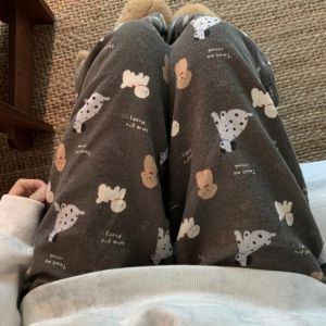 Soft Cozy Womens Sleepwear Sweatpants Autumn New Fashion Skin-friendly Home Long Pants Comfortable Walking Pants