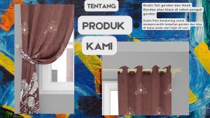 Gorden ukuran Tinggi 225cm elegan Jendela Gorden Pintu Gorden smockrin LP