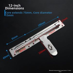 TEKANAI | Large Gate Lock Stainless Steel Pin Lock Anti-Theft