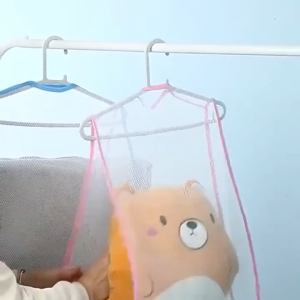 Pinjaman Bantal Dalam Talian Pillow Drying Nets 2 Layer Hanging Pillow Doll Plush Toy Drying Bags Multipurpose Laundry Net Windproof Balcony 晒枕头网贷